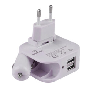 2 In 1 Car And Home Charger With 2 USB Ports – DUO