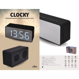 Bluetooth Speaker & Mirrored Alarm Clock – CLOCKY